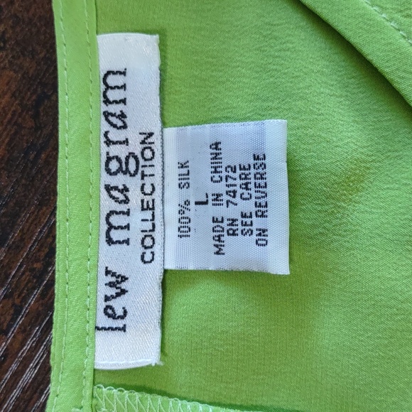 Vintage Lew Magram Collection Silk Crepe de Chine Tank - Picture 6 of 6